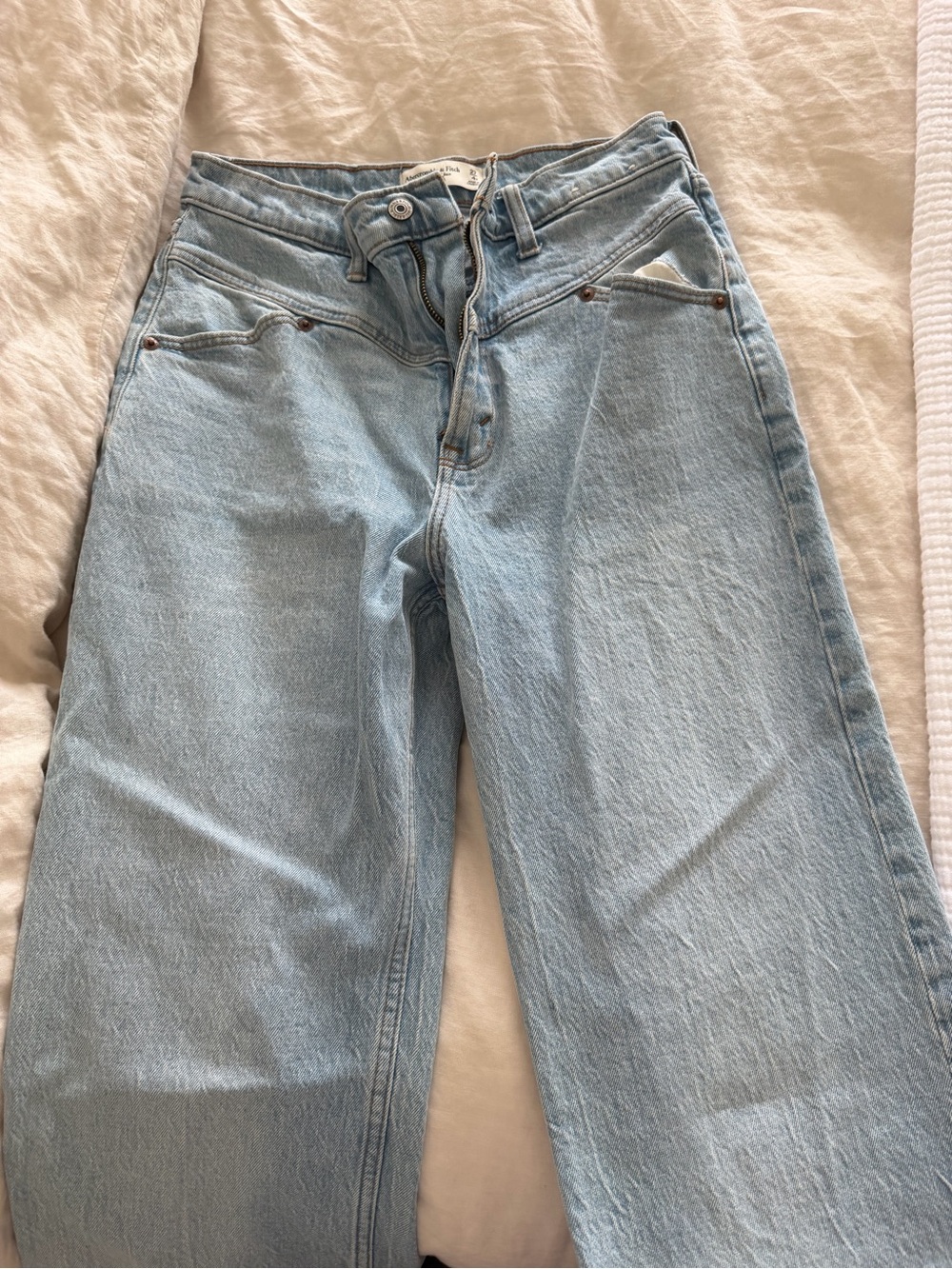 Abercrombie & Fitch Light Blue Wide Leg Jeans
